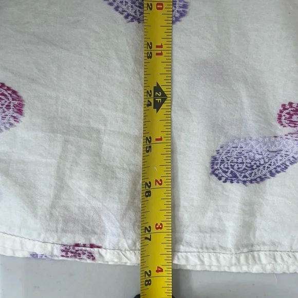 J. Jill Barley Multi Sz XL Cotton Blend Boho Oversized Split-Neck Top - Picture 9 of 12